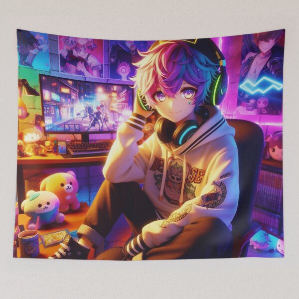 Item preview, Anime gamer boy designed and sold by lingping12969.