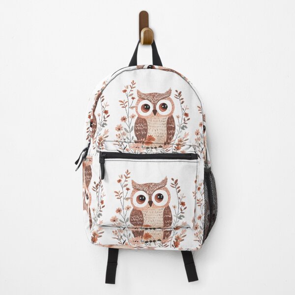 Item preview, Owl surrounded by blooming flowers designed and sold by porbenjaporn.