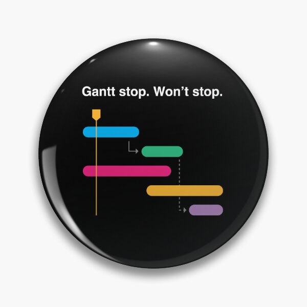 Item preview, Gantt Stop. Won't Stop. Project Management Gift designed and sold by OddlyWrapped.