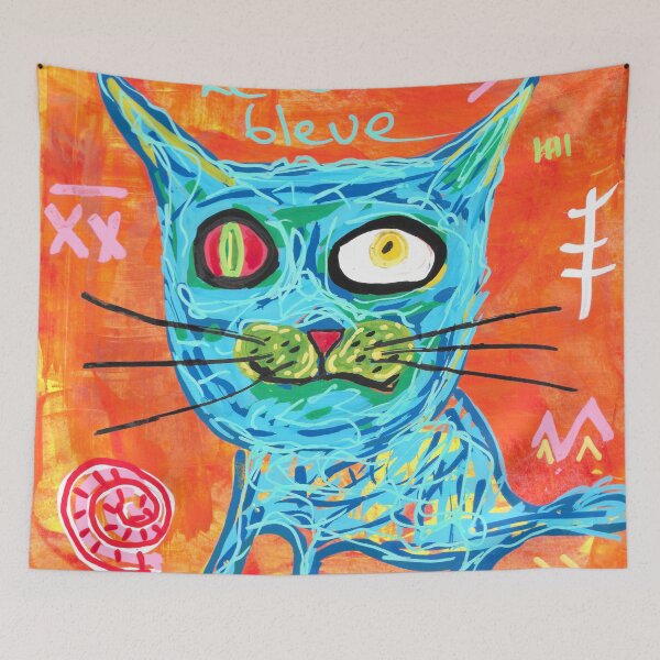 Item preview, Chat Bleue designed and sold by Peoples-Dog.