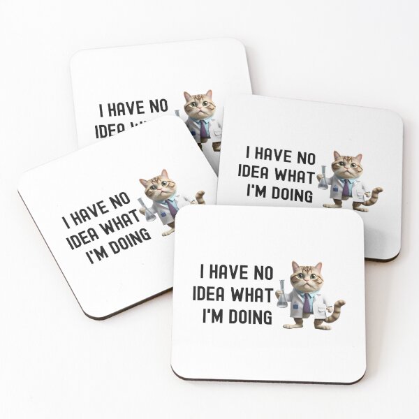 Item preview, I Have No Idea What I'm Doing - Science Cat, Experiment Cat, Geeky Cat Lover, Laboratory Cat, Geek Cat, Nerd Cat designed and sold by jadedscientist.