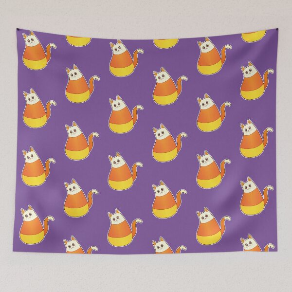 Item preview, Candy Corn Cat designed and sold by llamasonthellam.