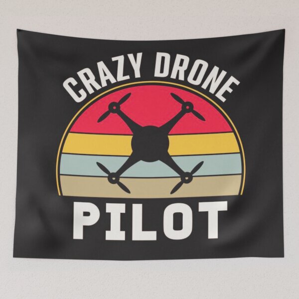 Item preview, Crazy Drone Pilot - Fun and Adventurous UAV Operator Design designed and sold by BubbleSpy.