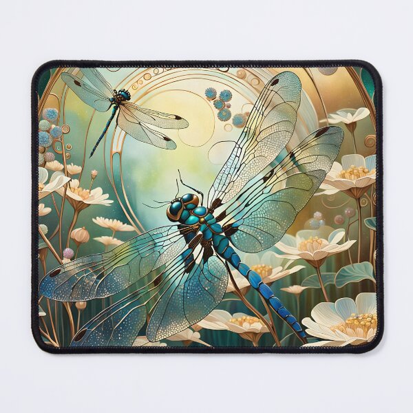Item preview, Dragonfly Art Nouveau Painting designed and sold by druidwolfart.