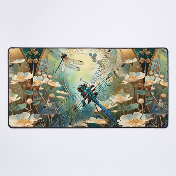 Item preview, Dragonfly Art Nouveau Painting designed and sold by druidwolfart.