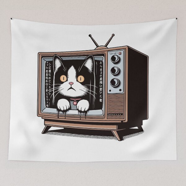 Item preview, Scary Cat on the Television designed and sold by Ikibrai.