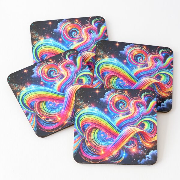 Item preview, Galactic Ribbon - Neon Flow of Celestial Colors II designed and sold by WheelieGdArt.