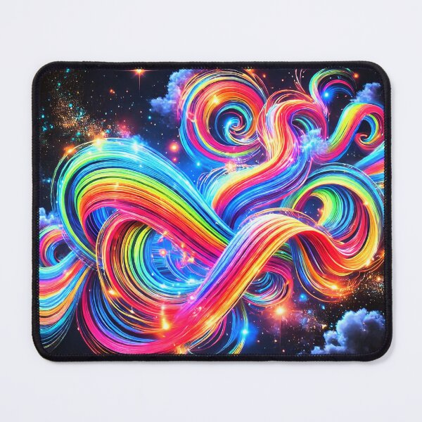 Item preview, Galactic Ribbon - Neon Flow of Celestial Colors II designed and sold by WheelieGdArt.