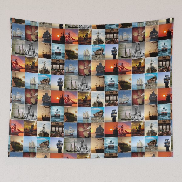 Item preview, Ship Photo Collage designed and sold by ColorfulPrints.