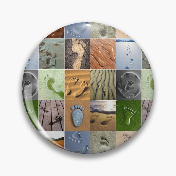 Item preview, Footprints in Nature Collage designed and sold by ColorfulPrints.