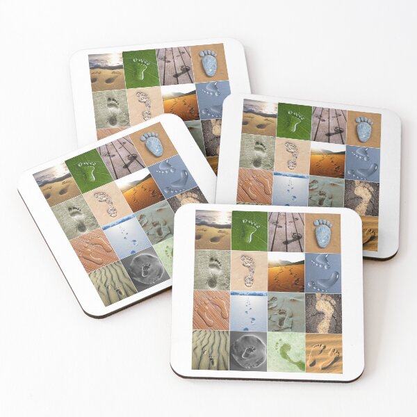 Item preview, Footprints in Nature Collage designed and sold by ColorfulPrints.