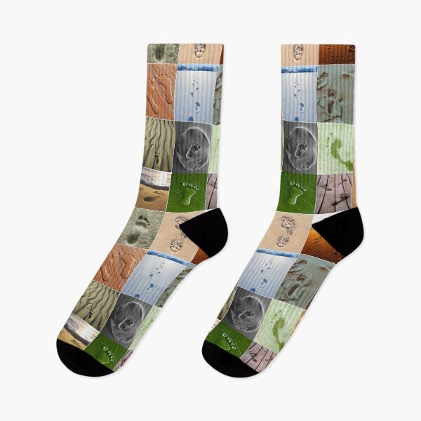 Item preview, Footprints in Nature Collage designed and sold by ColorfulPrints.