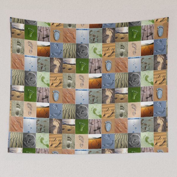 Item preview, Footprints in Nature Collage designed and sold by ColorfulPrints.