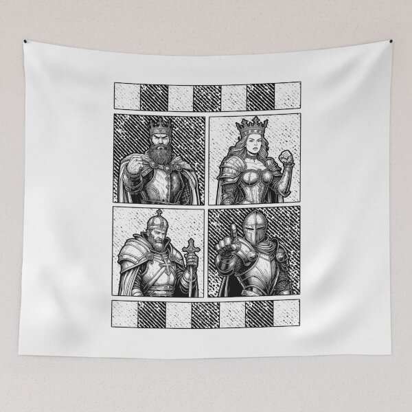 Item preview, Chess King Queen Bishop Knight Funny Checkmate Game Pieces designed and sold by GrandeDuc.