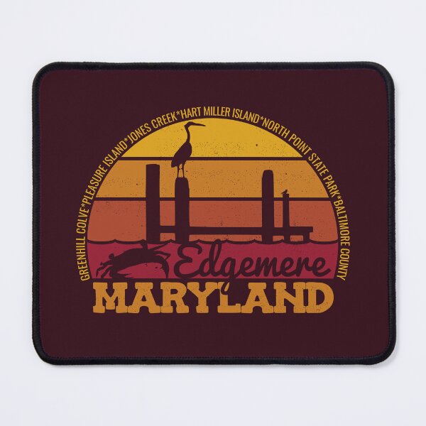 Item preview, Edgemere Maryland Sunset Retro Local Pride Logo designed and sold by CRHPOD20.