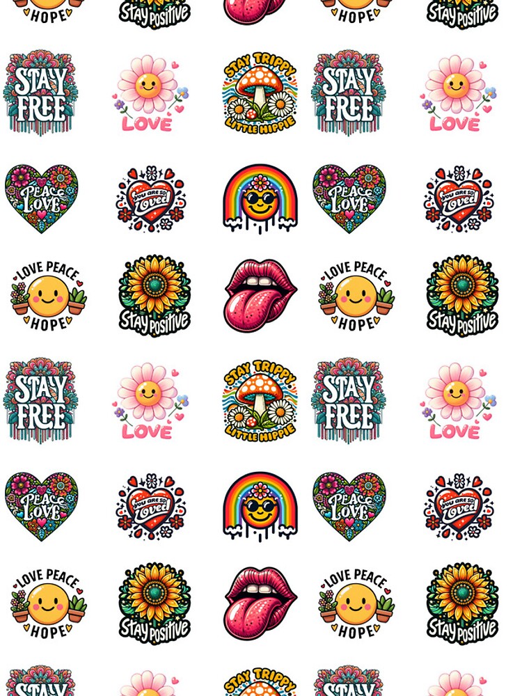 Thumbnail 4 of 4, Samsung Galaxy Phone Case, Groovy Sticker Set designed and sold by OutLoudDesigns.
