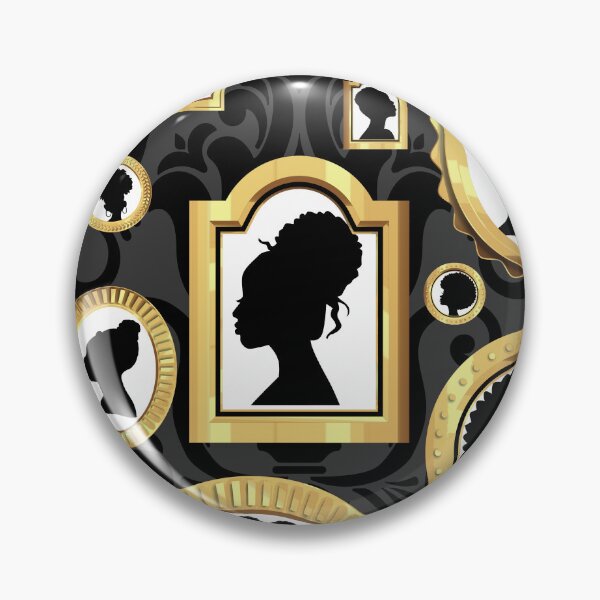 Item preview, african beauty vintage damask cameo  designed and sold by Gossip Rag.