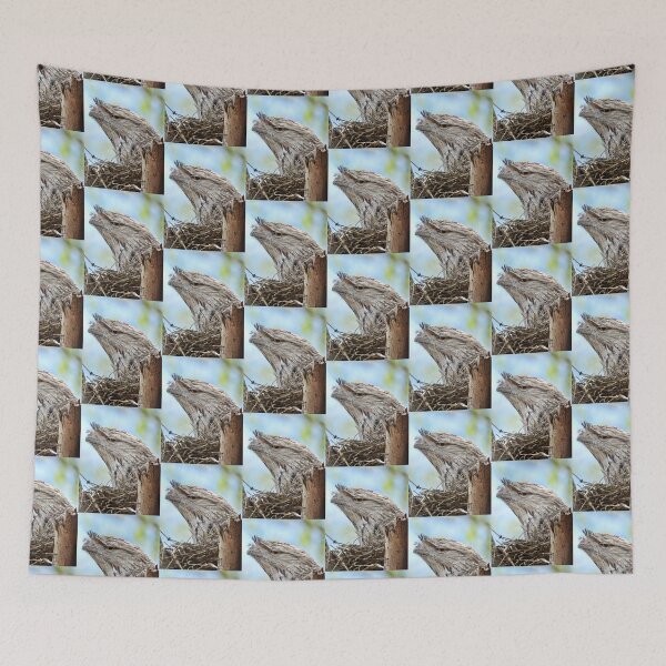 Item preview, Tawny Frogmouth profile on nest designed and sold by Mark Grimsley.