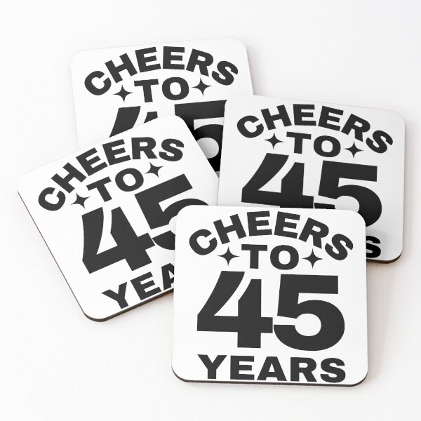 Item preview, Cheers to 45 Years - Birthday or Anniversary Celebration designed and sold by highflycrafts.
