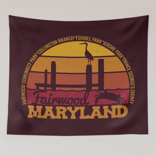 Item preview, Fairwood Maryland Sunset Retro Local Pride Logo designed and sold by CRHPOD20.