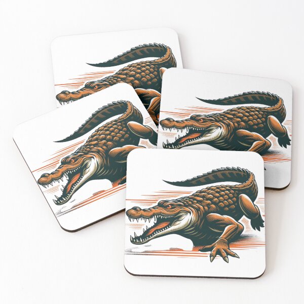 Item preview, Fierce Crocodile Pop Art Action Illustration designed and sold by takeng07.
