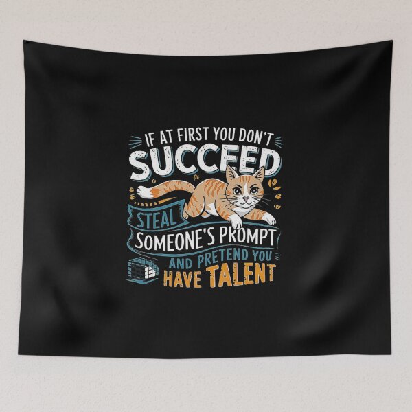 Item preview, Creative Cat Meme - Steal Someone’s Prompt Design designed and sold by love3617.