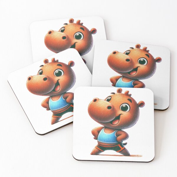 Item preview, Playful Cartoon Hippo Sports Illustration designed and sold by takeng07.