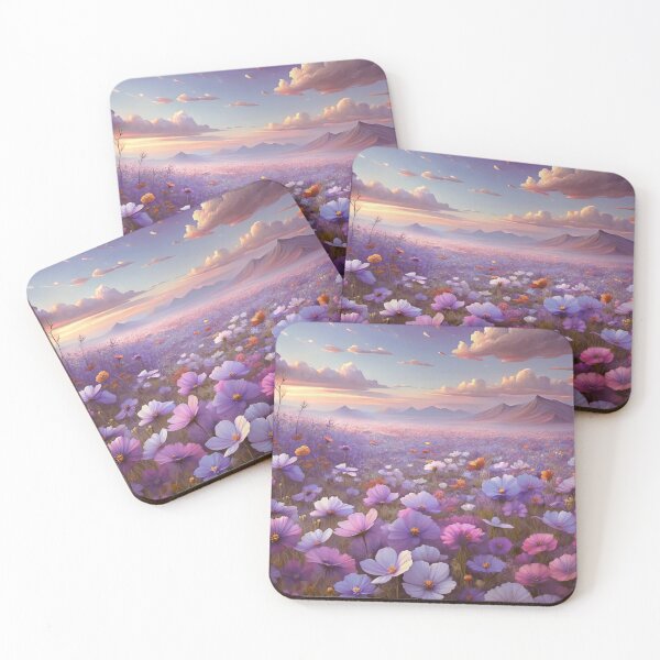 Item preview, aesthetic whimsical pastel purple flower garden meadow designed and sold by rlav123.