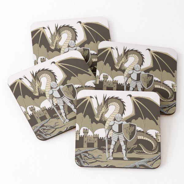 Item preview, Knight’s Standoff with Dragon - Epic Medieval Fantasy Art designed and sold by tutoo clothes.