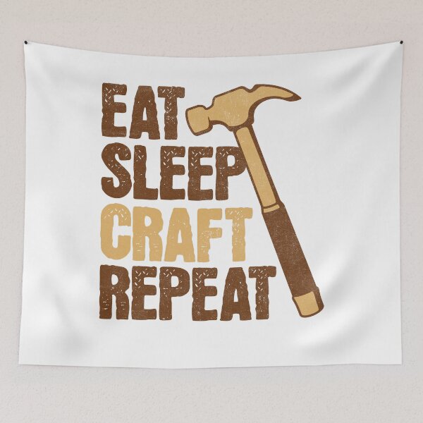 Item preview, Eat Sleep Craft Repeat DIY designed and sold by PrintCrafting.