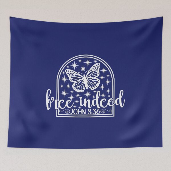 Item preview, Free Indeed Bible Verse John 8 36 designed and sold by simplydesignart.
