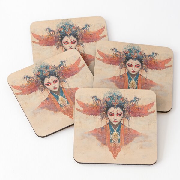 Item preview, Fire & Grace: Ethereal Goddess Art Print designed and sold by Chrome-Magnet.