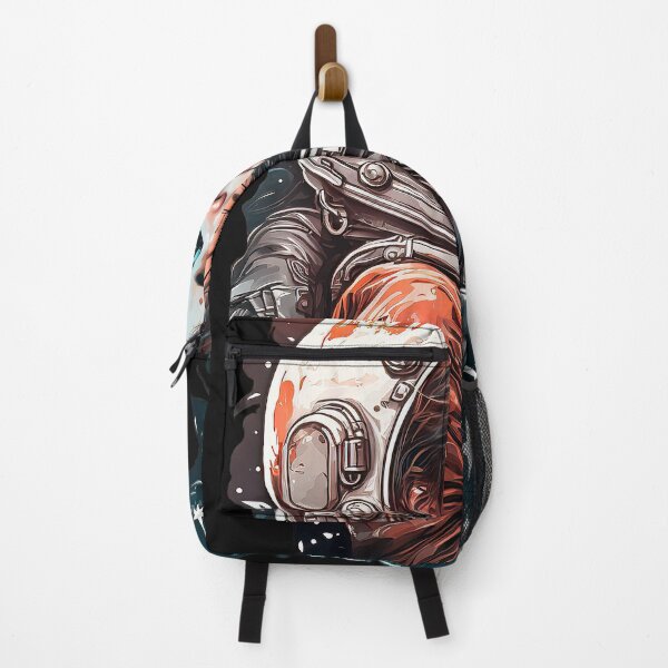 Item preview, Female Astronaut in Orange Suit: Cosmic Exploration designed and sold by BeUniqueCo.