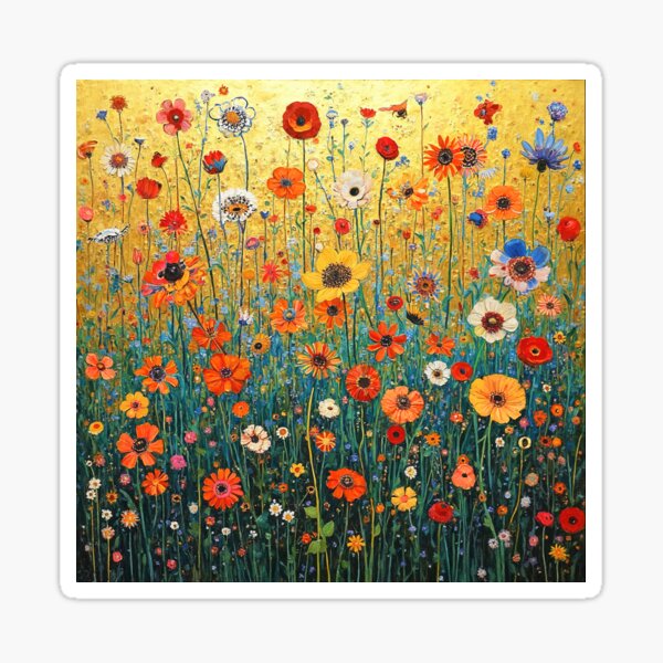 Aperçu de l'œuvre Le jardin d'or de Gustav Klimt créée et vendue par maniacfitness.