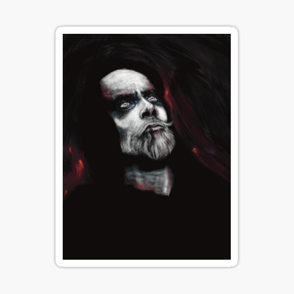 Portrait of Nergal from Behemoth Sticker