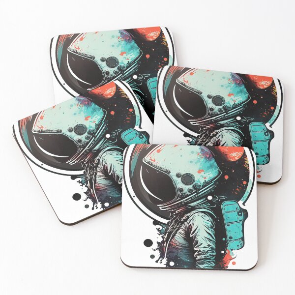 Item preview, Female Astronaut in Orange Suit: Cosmic Exploration designed and sold by BeUniqueCo.