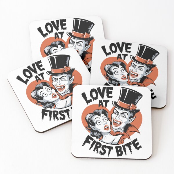 Item preview, Love at First Bite Vampire Funny Halloween designed and sold by Quirky Shirts.