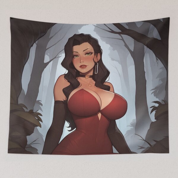Item preview, Sexy Girl in Red Dress designed and sold by WaifuBrowser.
