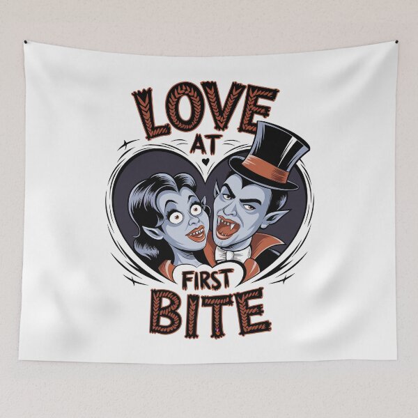 Item preview, Love at First Bite Funny Vampire Halloween designed and sold by Quirky Shirts.