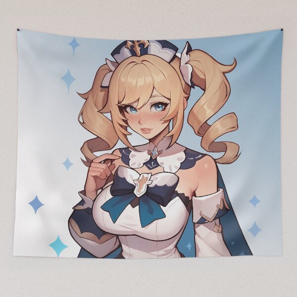 Item preview, Blonde with Cape Sitting designed and sold by WaifuBrowser.