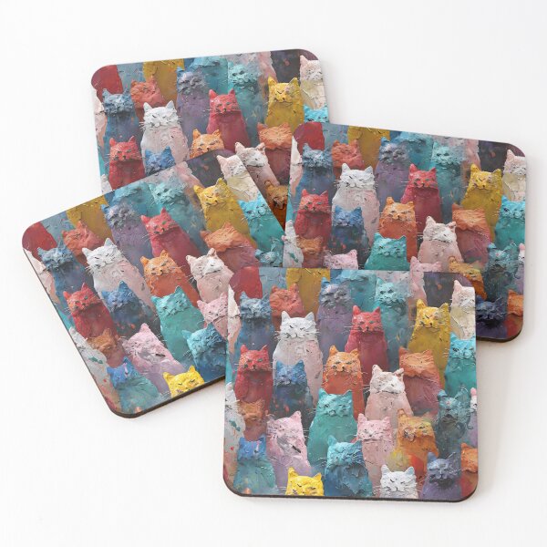 Item preview, Clay Cats Family Pattern designed and sold by yumas.