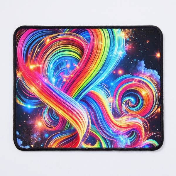 Item preview, Galactic Ribbon - Neon Flow of Celestial Colors designed and sold by WheelieGdArt.