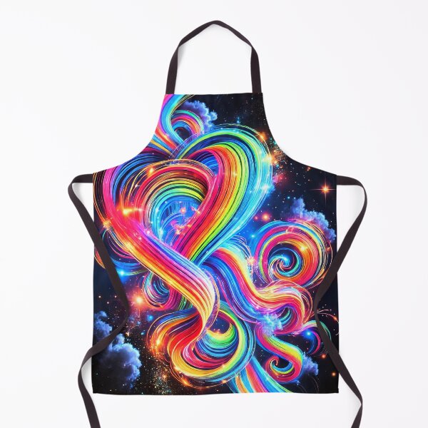 Item preview, Galactic Ribbon - Neon Flow of Celestial Colors designed and sold by WheelieGdArt.