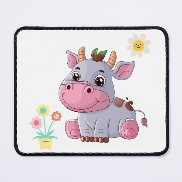 Item preview, Little cute smiling Cow Cartoon  designed and sold by Samonshop.