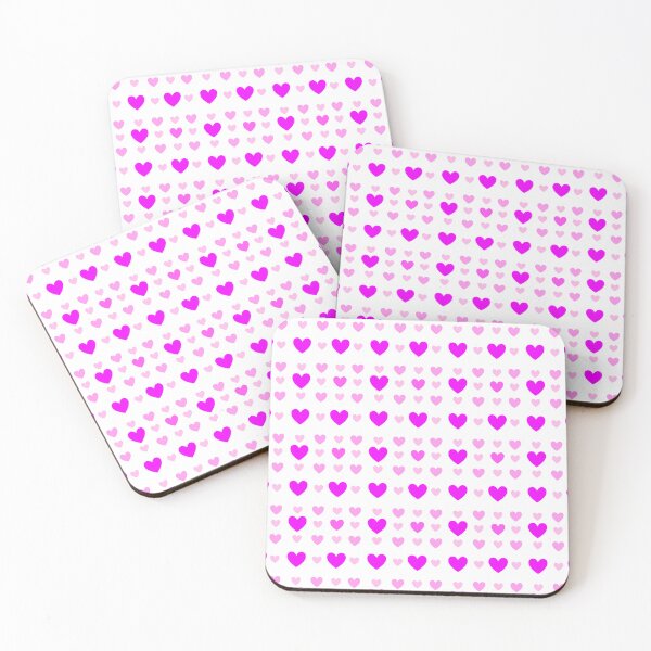 Item preview, A pattern of hearts in pink and white designed and sold by PWDigitalArt.