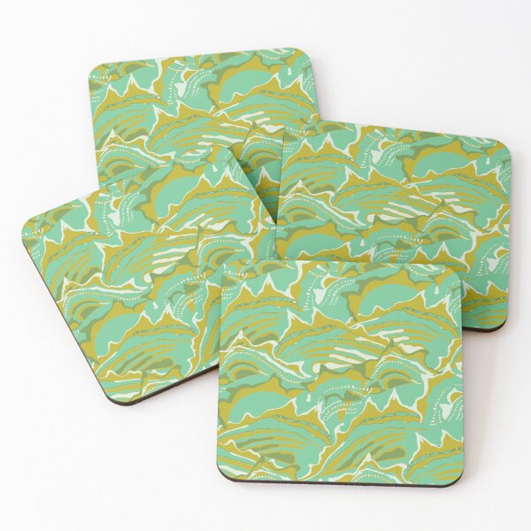 Item preview, Abstract Scallops, Yellow-emerald version designed and sold by Alex  Blud.