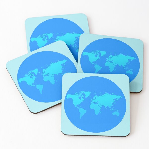 Item preview, Blue dot with world map designed and sold by AlbertoRuiZ.