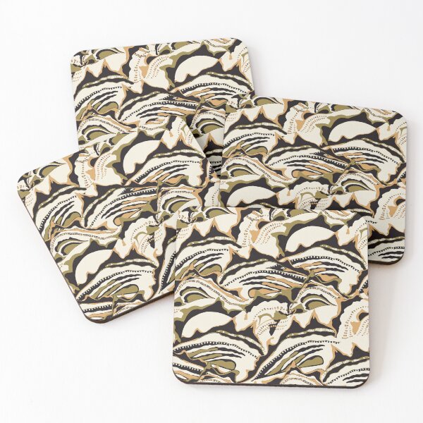 Item preview, Abstract Scallops, Black-beige version designed and sold by Alex  Blud.