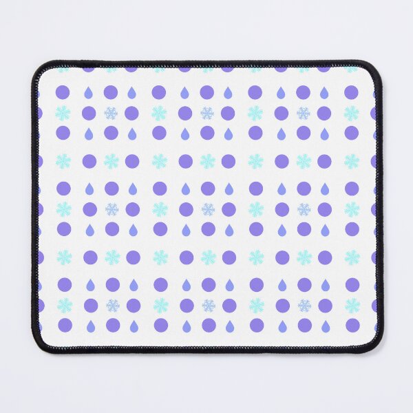 Item preview, A pattern of snowflakes and raindrops on a white background designed and sold by PWDigitalArt.