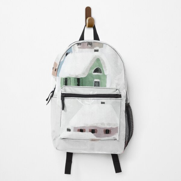Item preview, Snowy winter village illustration designed and sold by Živa Viviana Doria.